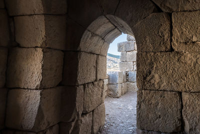 Stone wall of old building