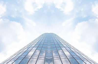 Low angle view of modern building against sky