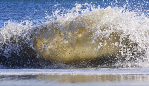 Water splashing in sea