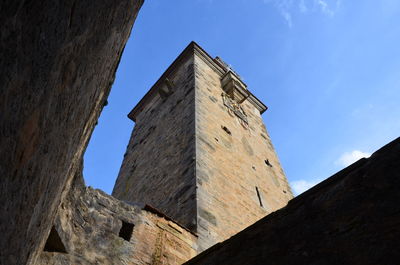 Low angle view of castle against sky