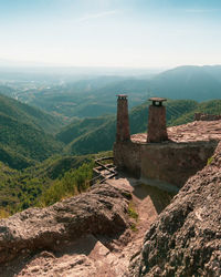 Scenic view of mountain range against sky