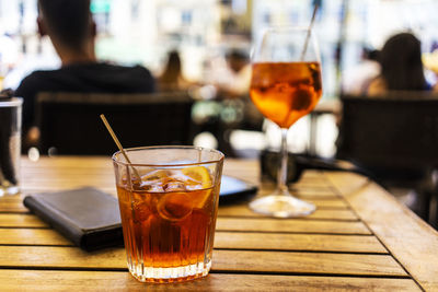 Close-up of drink on table