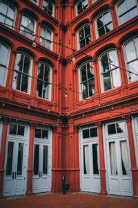 Low angle view of red building