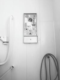 Close-up of white bathroom