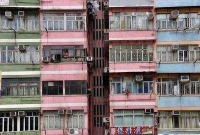 Low angle view of residential building