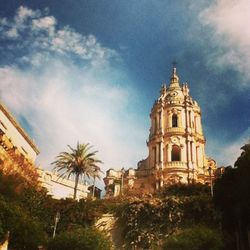 Low angle view of church against sky