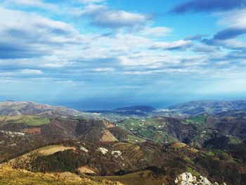 Aerial view of landscape against sky