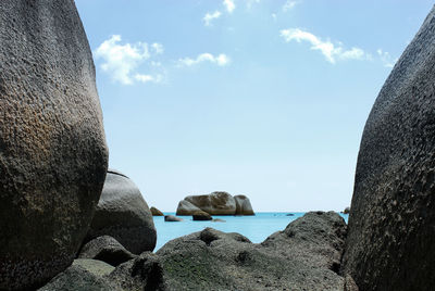 Panoramic view of sea against sky