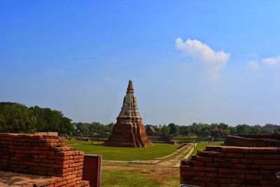 Ruins of temple against sky