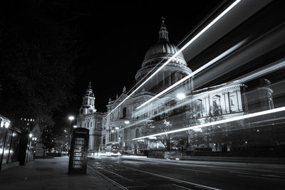 Illuminated city at night