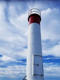 Low angle view of lighthouse against sky