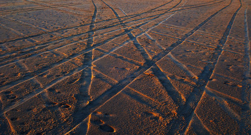 Lines on the beach