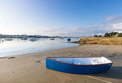 Seaside landscape in plouhinec in brittany in summer in france