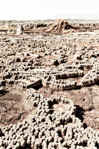 Aerial view of rock formations