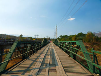 Railroad tracks against sky