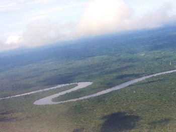 Aerial view of landscape against sky