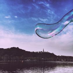 Reflection of clouds in water