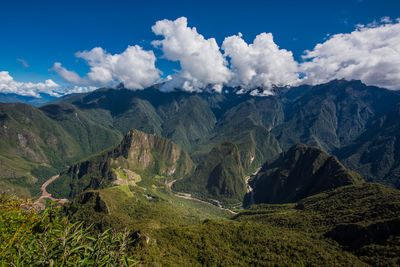 View of landscape against cloudy sky