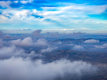 High angle view of cloudscape against sky