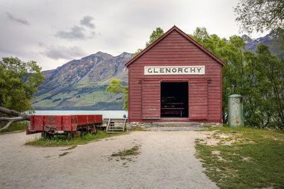 View of glenorchy restored steamship depot near the wharf, new zealand