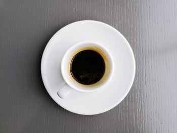 High angle view of coffee on table