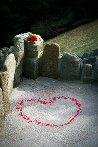 Heart shape on rock