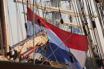 View of france flag in ship