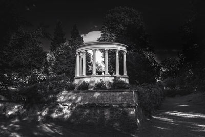 View of illuminated building at night