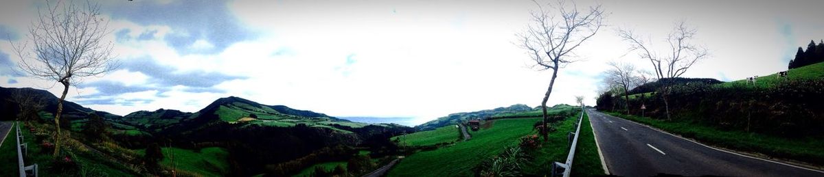 Road passing through mountains
