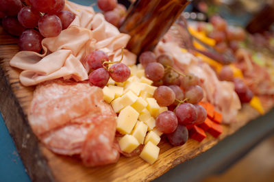 Close-up of food on table