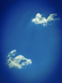 Low angle view of clouds in blue sky