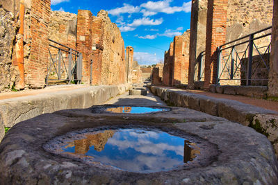 Pompeii  ancient archaeological excavations without tourists because of the crown virus covid-19