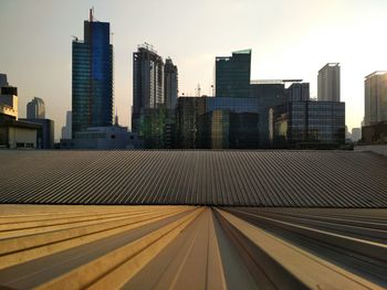 Modern cityscape against sky