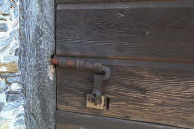 Full frame shot of rusty metal door