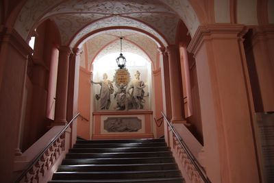 Low angle view of staircase in building