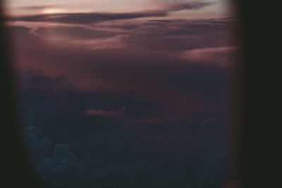 Low angle view of sky during sunset