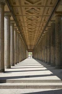 Empty corridor of historic building