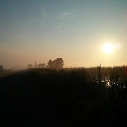 Scenic view of landscape at sunset