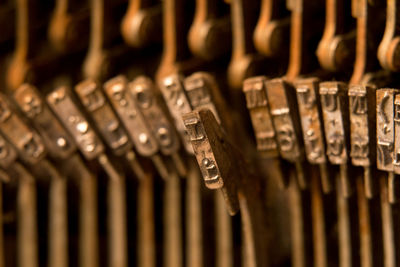 Close-up of typewriter