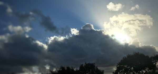 Low angle view of cloudy sky