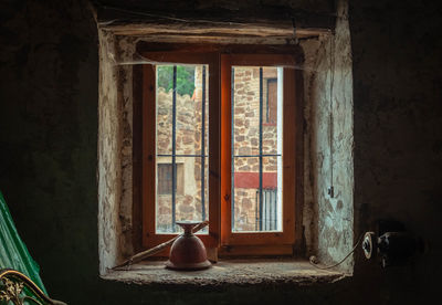 Window of old abandoned house