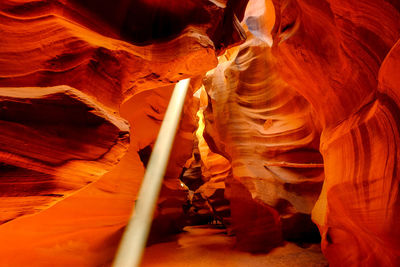 Sunlight streaming through rock formations