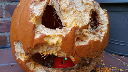 Close-up of bread in plate