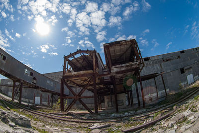 Abandoned built structure against sky