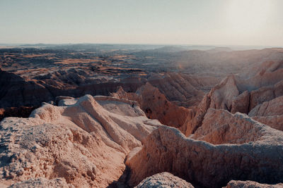 Scenic view of rocky mountains against sky