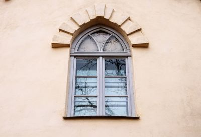 Low angle view of window on building