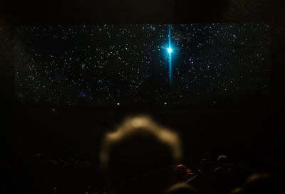 Close-up of illuminated lights at night