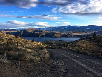 Road amidst landscape against sky