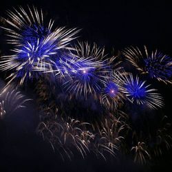 Fireworks display at night