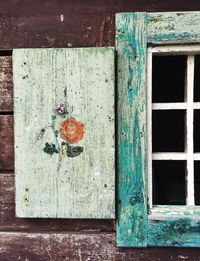 Close-up of closed door